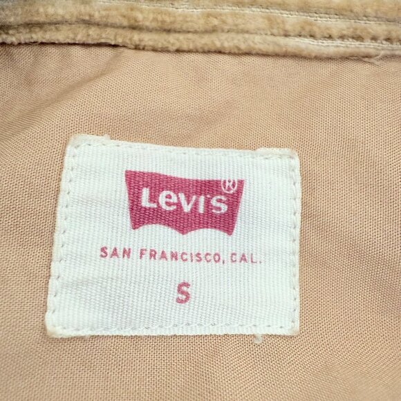 Levi's Women's Long Sleeve Relaxed Fit Button-Up Corduroy Tan Shirt Size Small - Picture 7 of 11